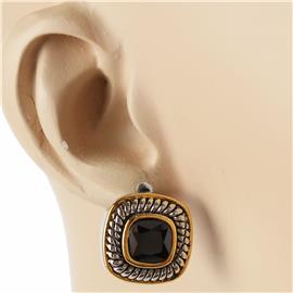 CZ Cable Square Earring