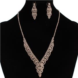 Rhinestone Necklace Set