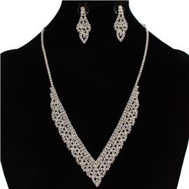 Rhinestone Necklace Set