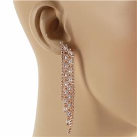 Rhinestones Long Earring