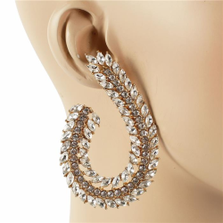 Crystal Stud Chunky Earring