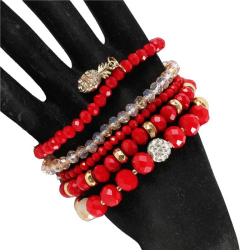 Multilayers Crystal Bead Stretch Bracelet