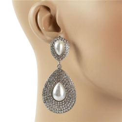 Pearl Rhinestones Earring