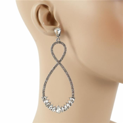 Rhinestones Dangle Earring