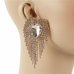 Rhinestones Chunky Earring