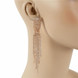 Rhinestones Fringe Earring