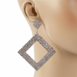 Rhinestones Dangle Earring