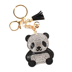 Rhinestones Panda Key Chain