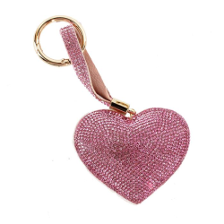 Rhinestones Heart Key Chain