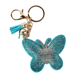 Rhinestones Butterfly Key Chain