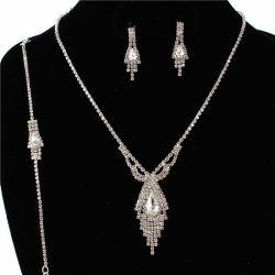 3 PCS Rhinestones Necklace Set