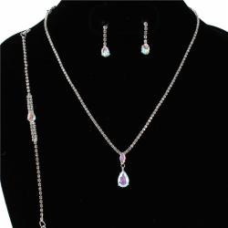 3 PCS Rhinestones Necklace Set