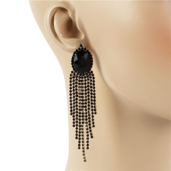 Rhinestones Fringe Earring