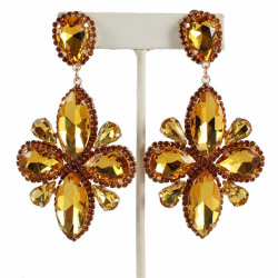 Clip On Crystal Chandelier Earring