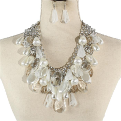 Fashion Pearl Chunky Necklace Set