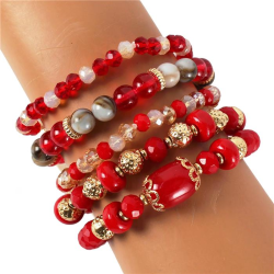 Multilayers Crystal Bead Stretch Bracelet