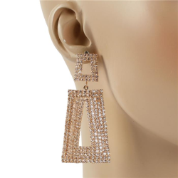 Rhinestones Dangle Earring