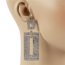 Rhinestones Dangle Earring