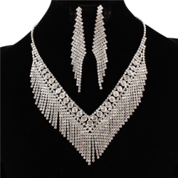 Rhinestones Necklace Set