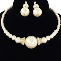 Pearl Choker Necklace Set