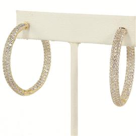 Cubic Zirconia Hoop Earrings