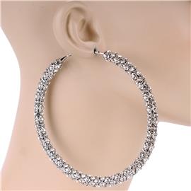 Crystal Hoop Earring