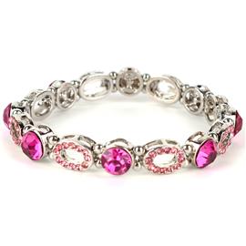 Crystal Round-Oval Bracelet