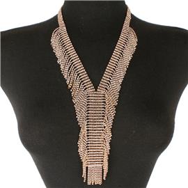 Rhinestone Long Necklace