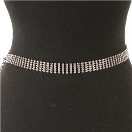 Rhinestone Five Lines Belt