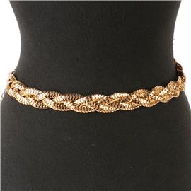 Metal Braid Design Belt