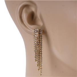 Rhinestone Fringed Earring