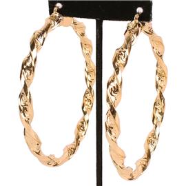 MetalTwisted Hoop Earring