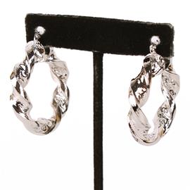 Metal Twist Hoop Earring