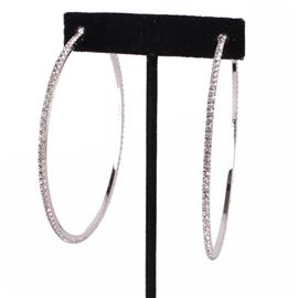 Rhinestones Hoop Earring