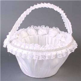 Sating Laces Flower Wedding Basket