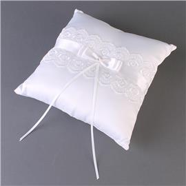 Laces Bow Ring Pillow For Wedding