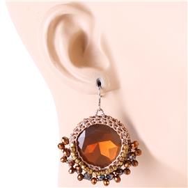 Opal Round Earring