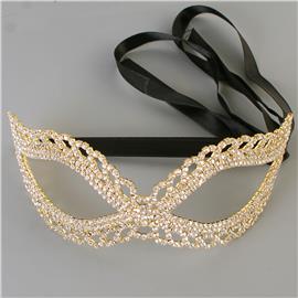 Rhinestone Leaves Mask