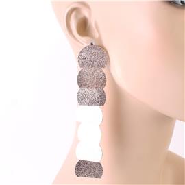 Metal Half Round Earring