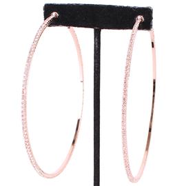 Rhinestones Hoop Earring