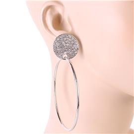 Stones Metal Round Earring