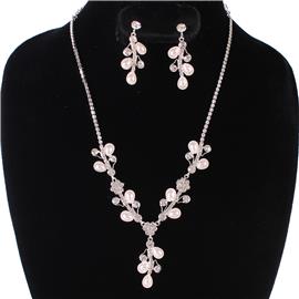 Pearl Rhinestones Neckace Set