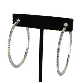 2” Rhinestone Hoop Earring