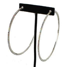 "3.5" Rhinestone Hoop Earring"