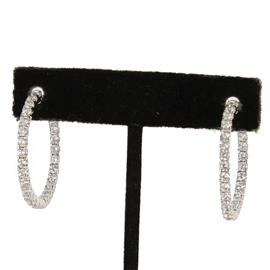 CZ Metal Hoop Earring