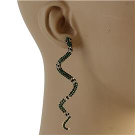 Rhinestones Snake Earring