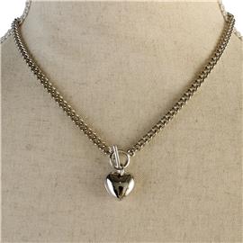 Metal Chain Pendant Heart Necklace