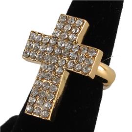 Crystal Cross Ring