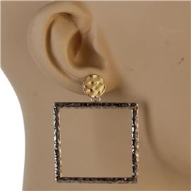 Metal Square Earring