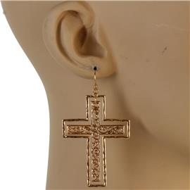 Metal Cross Earring